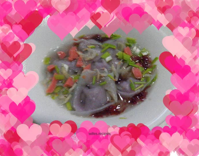 Purple Vegetable Wontons