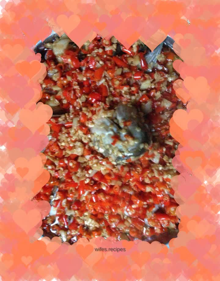 Grass carp with chopped pepper