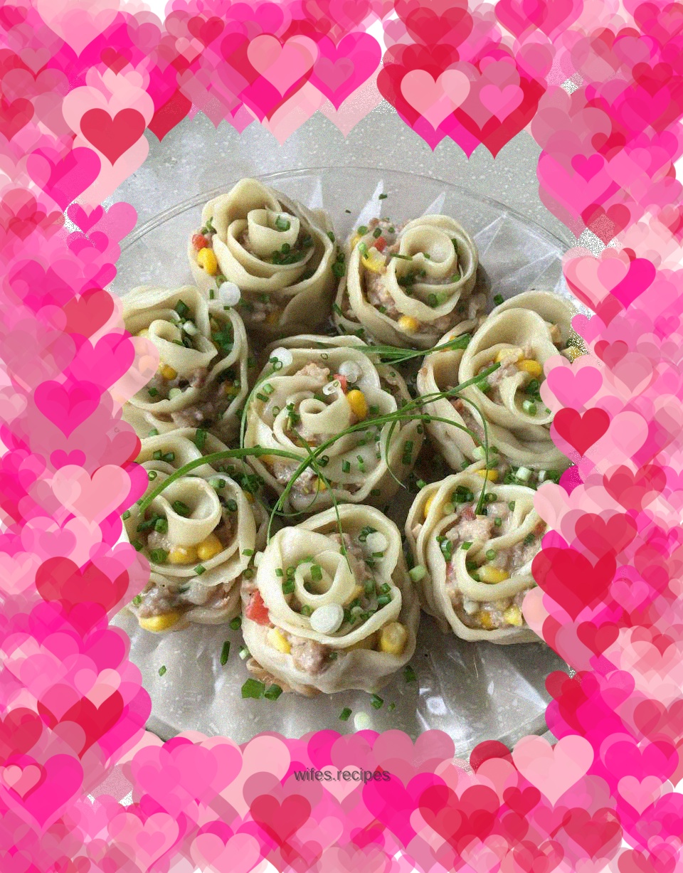 🌹Rose flower fried dumplings