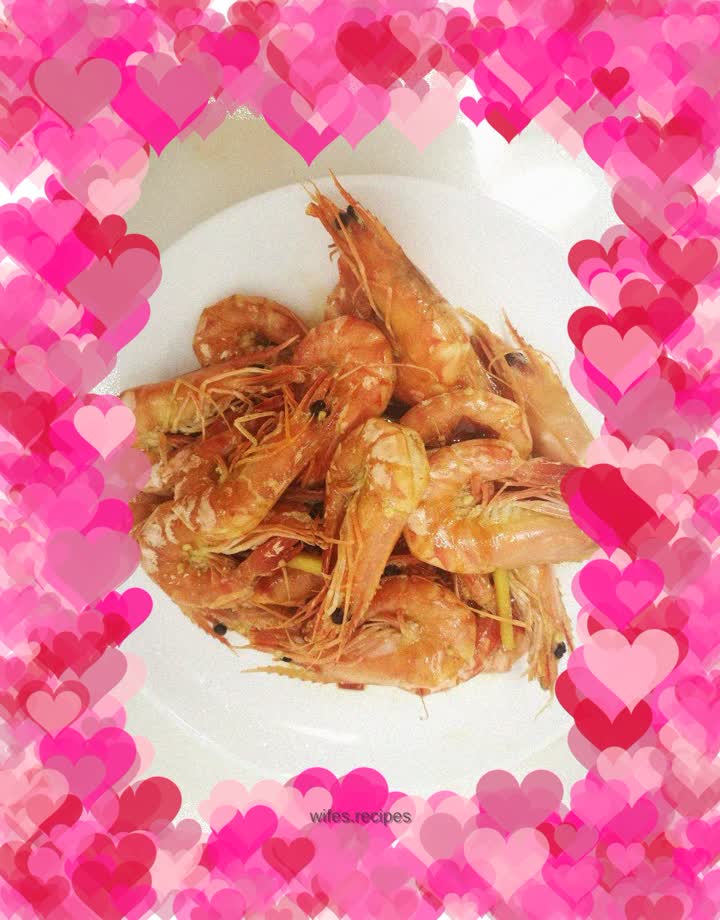 Stir-fried prawns