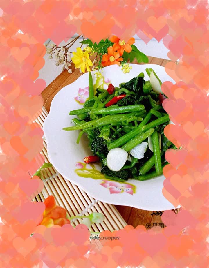 Stir-fried pumpkin tips