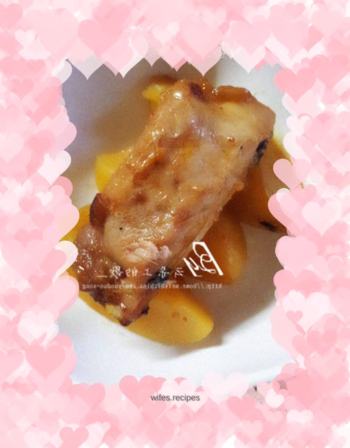 Fresh Fruit Dish——Yellow Peach Grilled Pork Ribs