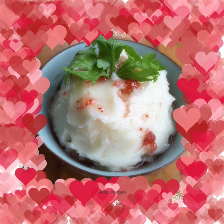 Strawberry yam puree