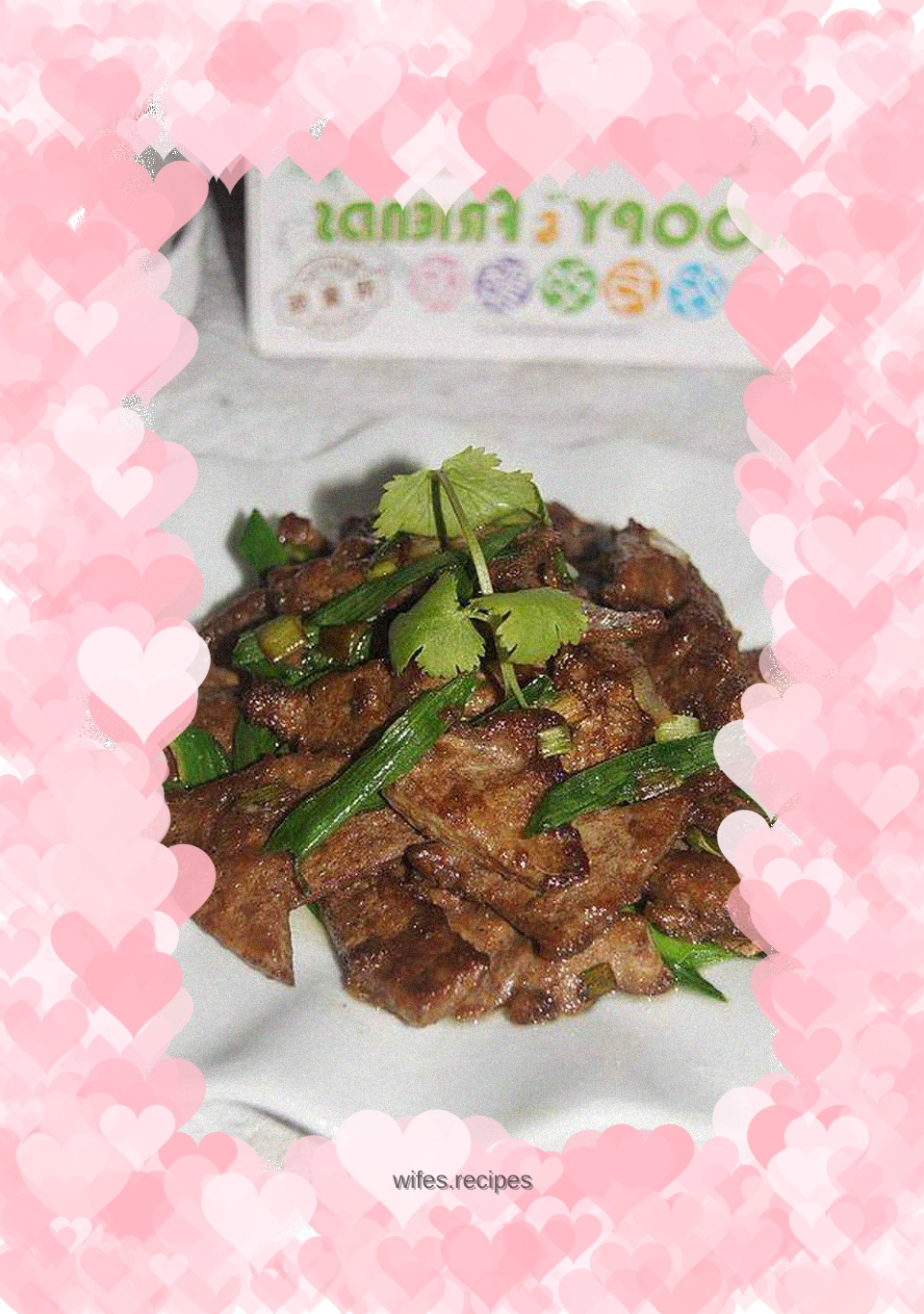 Stir-fried pork liver with garlic sprouts