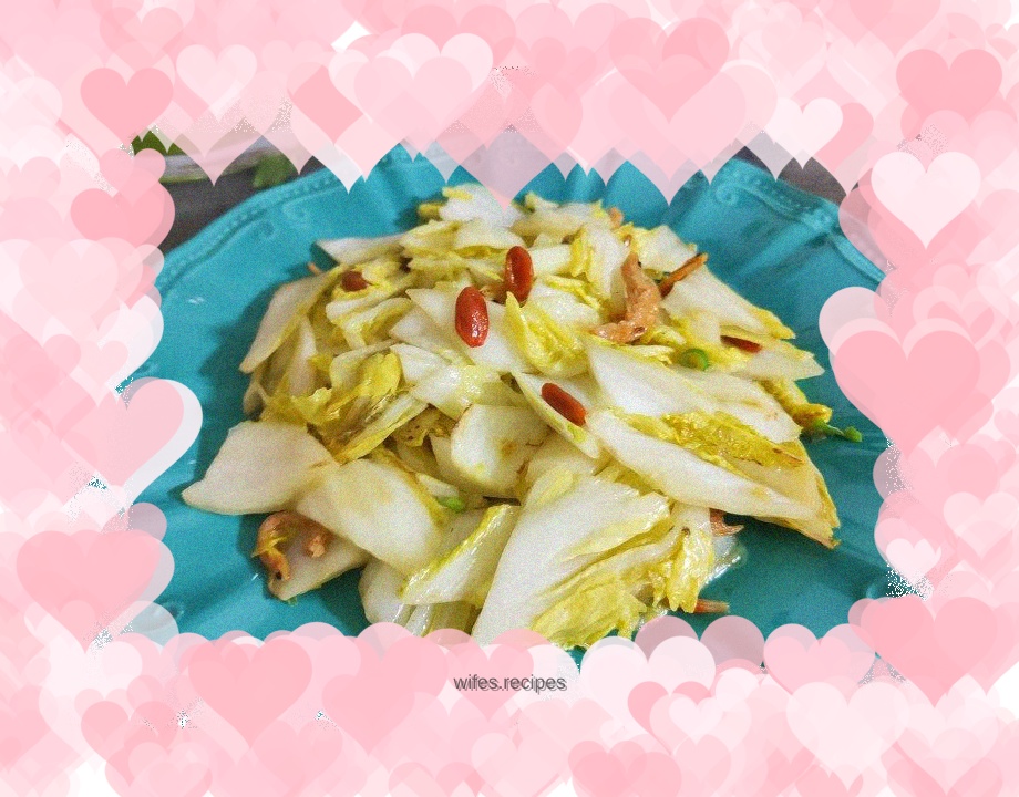 Wolfberry, sea rice and baby cabbage