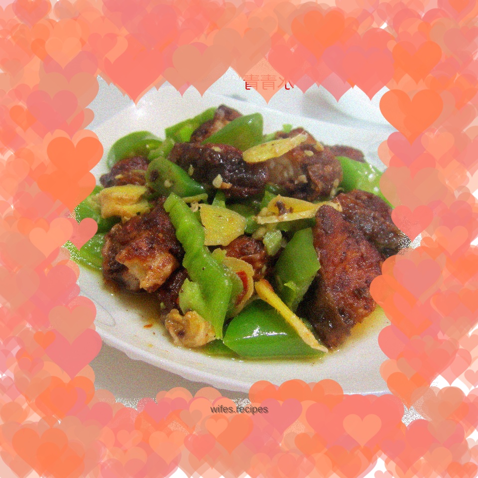 Green pepper cured fish steak