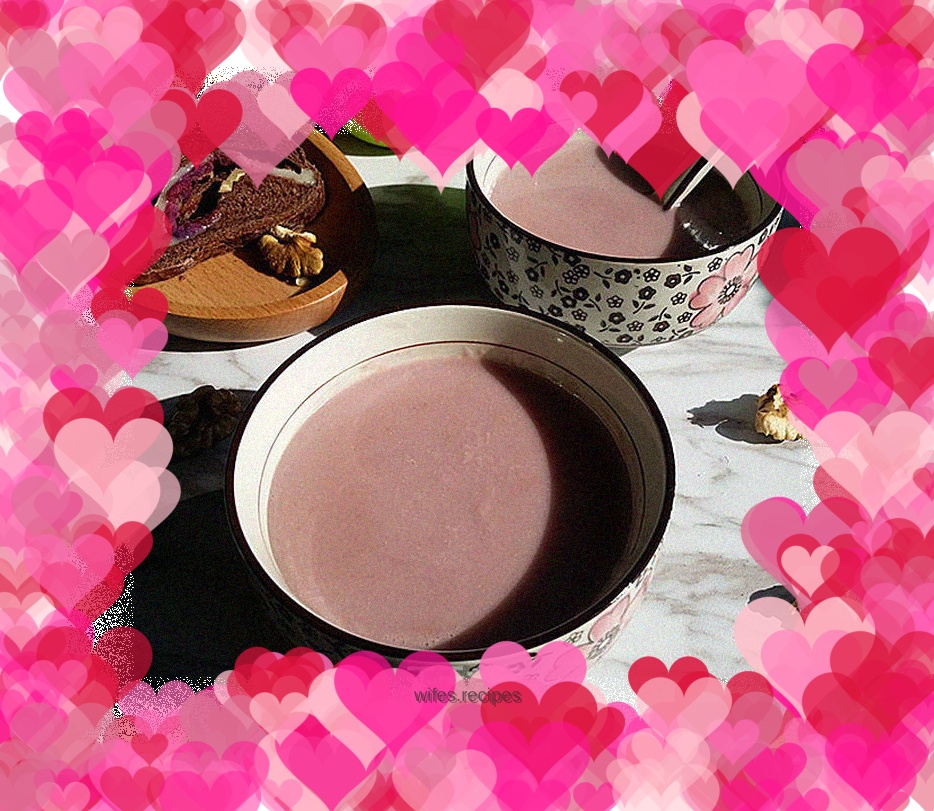 Walnut and purple sweet potato rice porridge