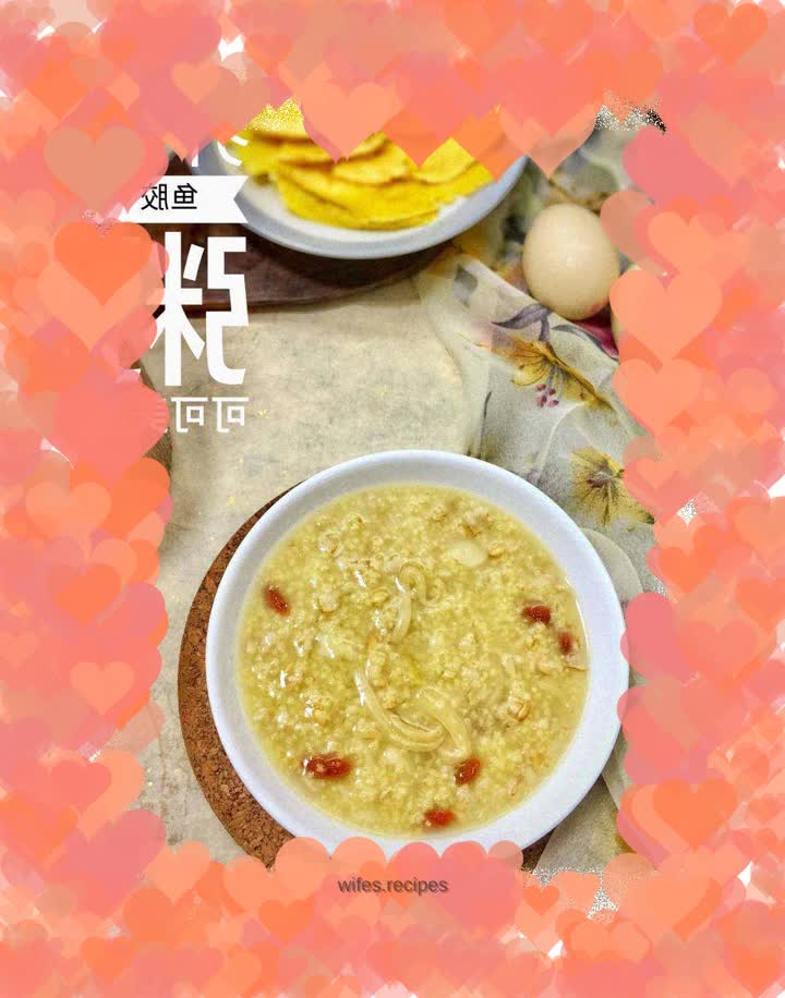 Stomach nourishing fish gelatin porridge