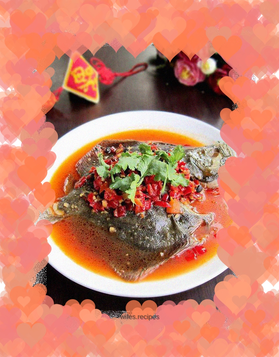 Turbot fish in black bean sauce