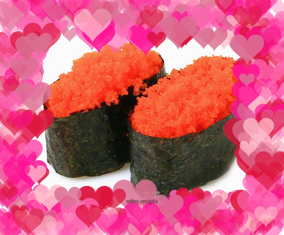 Red crab roe sushi