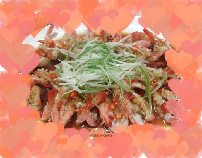 Steamed Shrimp with Garlic Sauce