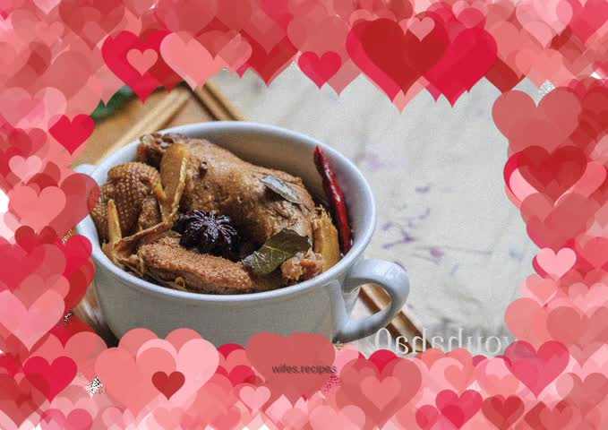 Casserole with roasted duck