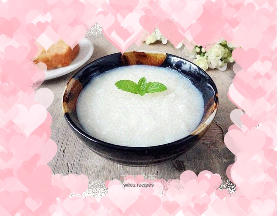 White sugar soy milk porridge