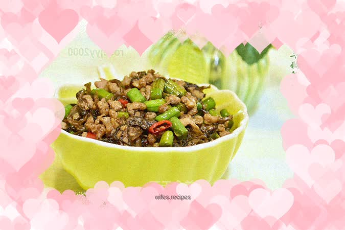 Minced Pork, Pickled Vegetables and Cowpeas