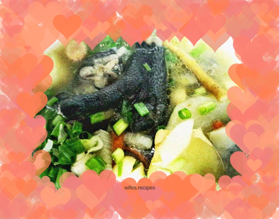 Black-bone chicken stew