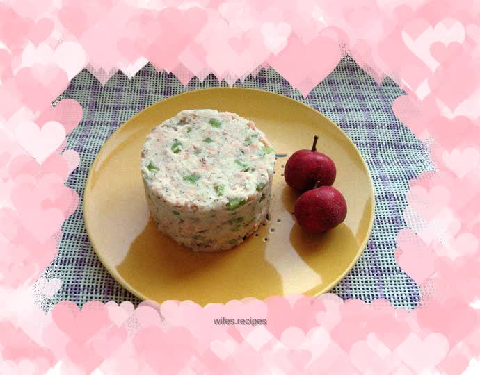 Salmon mashed potato salad