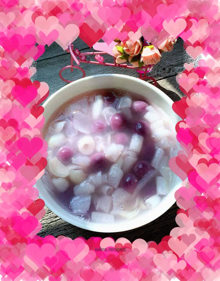 Ginger, potato and lily glutinous rice balls