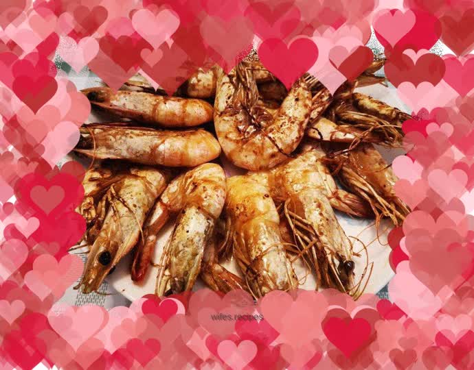 King prawns in soy sauce