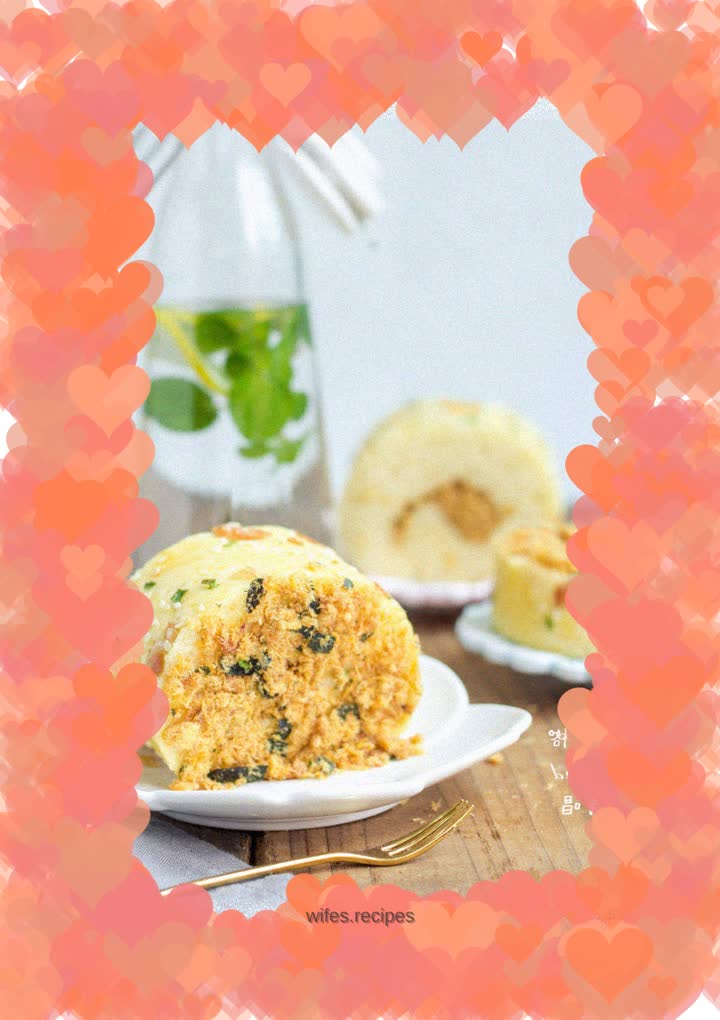 Bacon and meat floss rolls