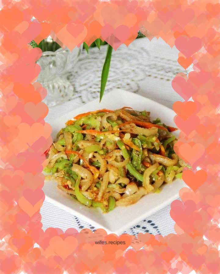 Stir-fried pork skin