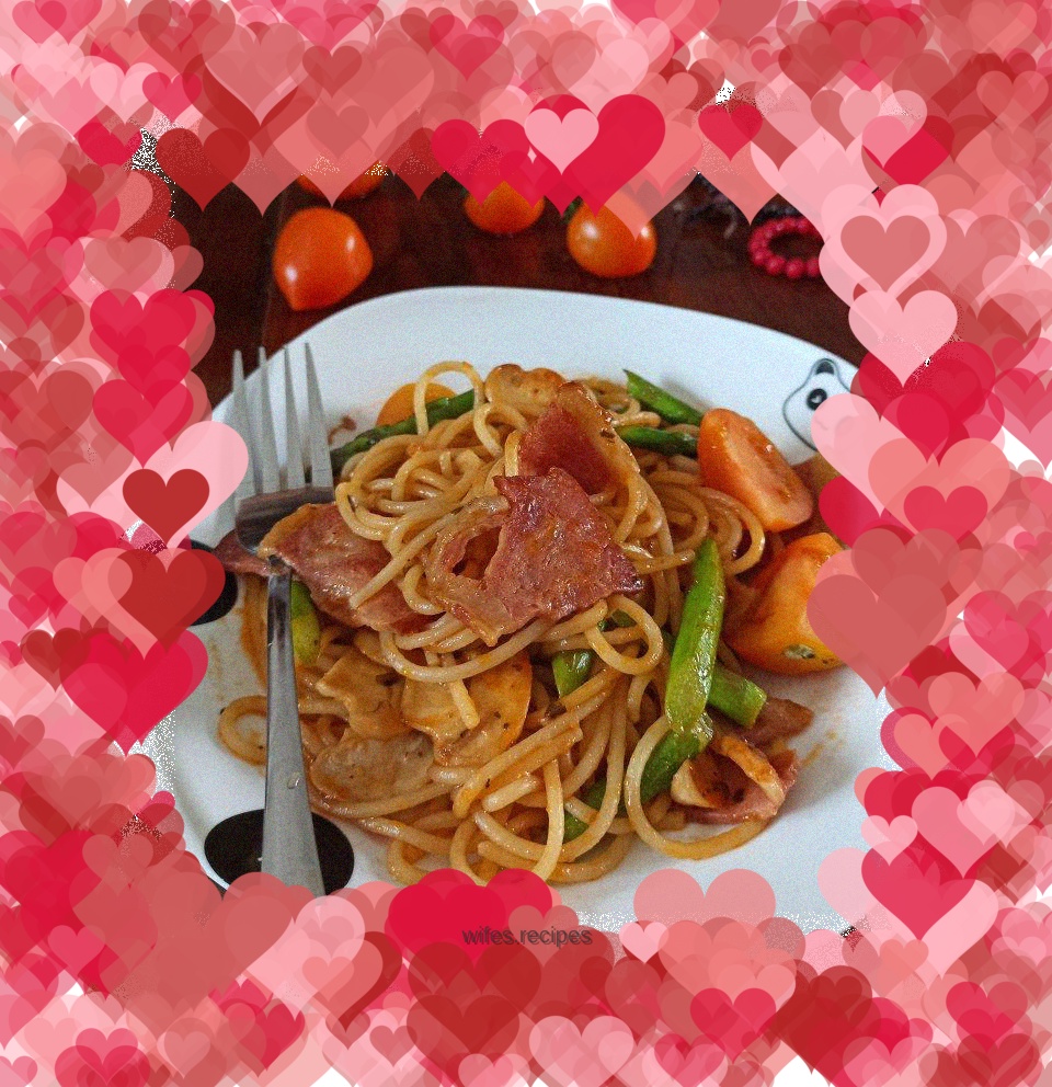 Asparagus Bacon Mushroom Pasta