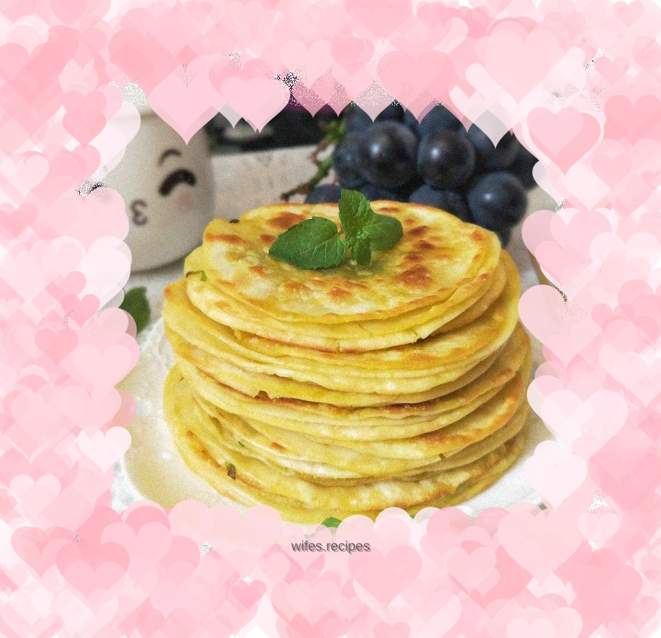 Thousand-layer pancake with pepper, chili and scallion oil