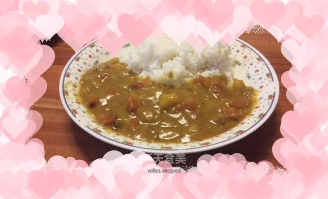 Delicious curry beef rice