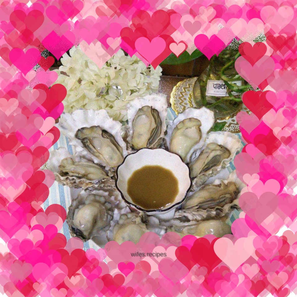 Steamed oysters