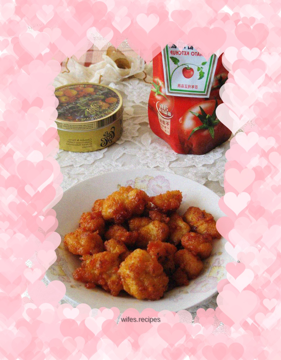Sweet and sour chicken popcorn