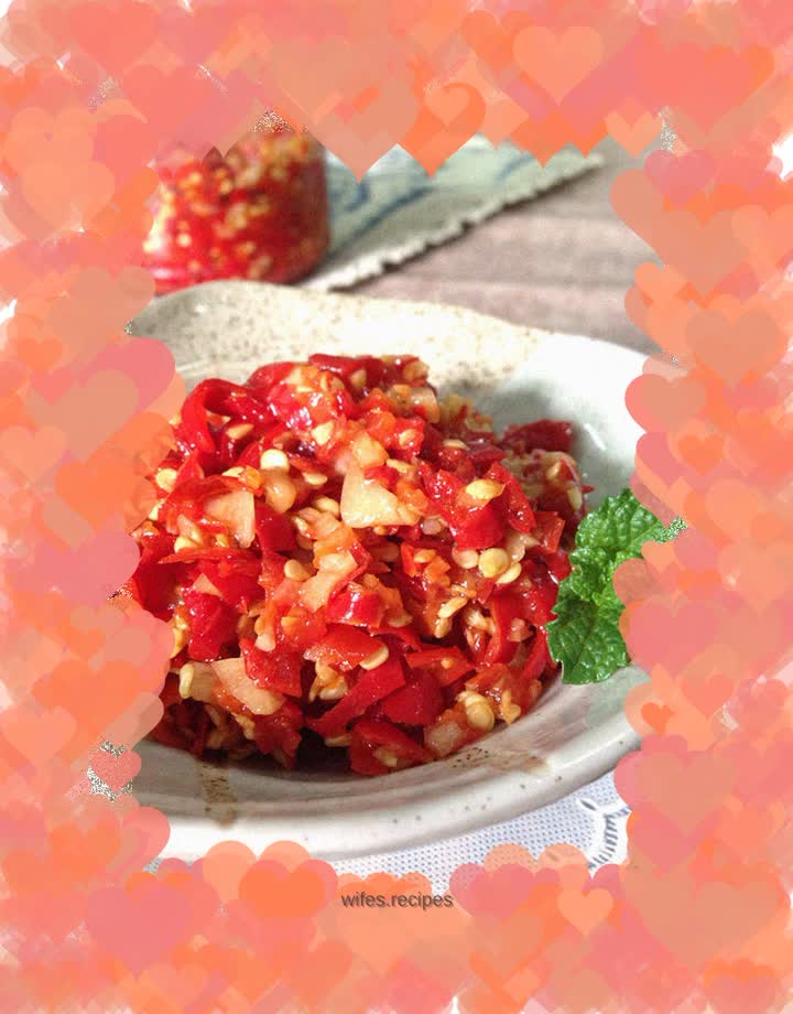 Homemade chopped pepper