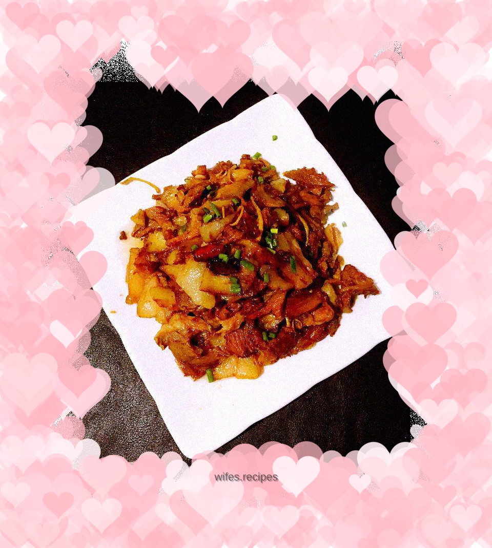 Spicy stir-fried pork head