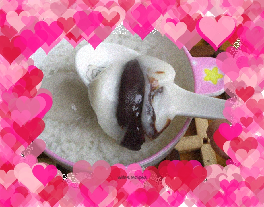 Milky chocolate glutinous rice balls