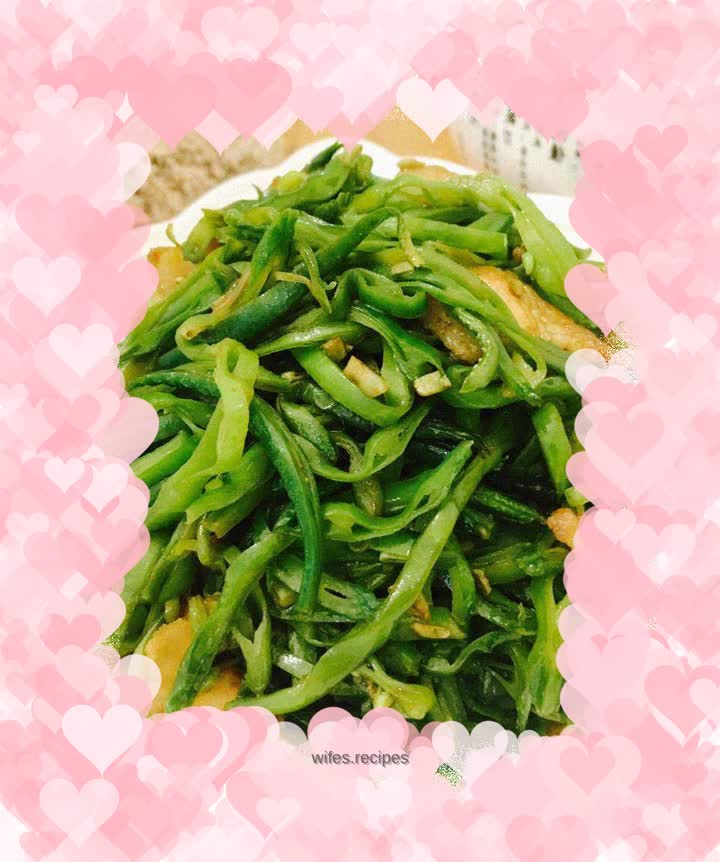 Stir-fried plum beans with pork belly