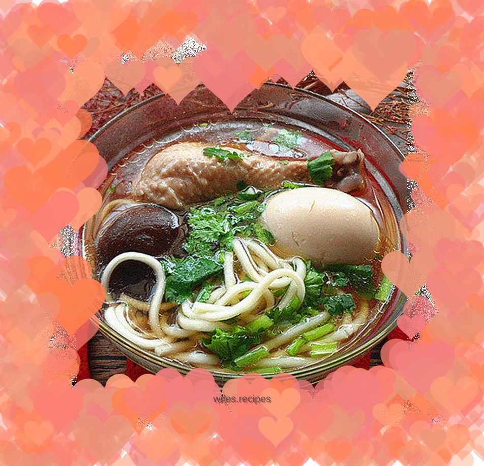 Mushroom stewed chicken noodles