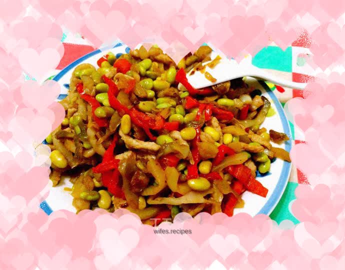 Shredded Pork with Edamame and Pickled Vegetables