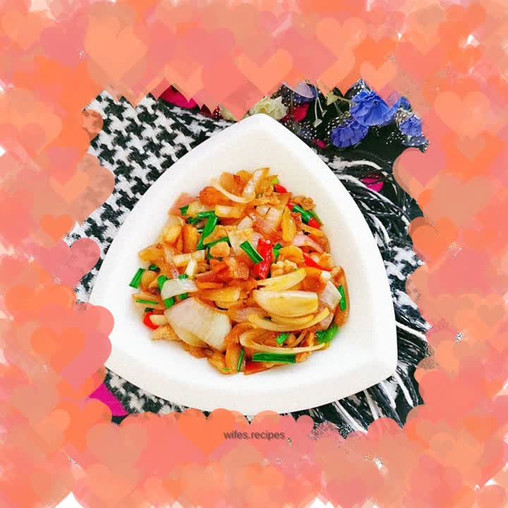 Fried meat with onions