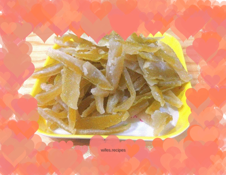 Homemade grapefruit peel candy