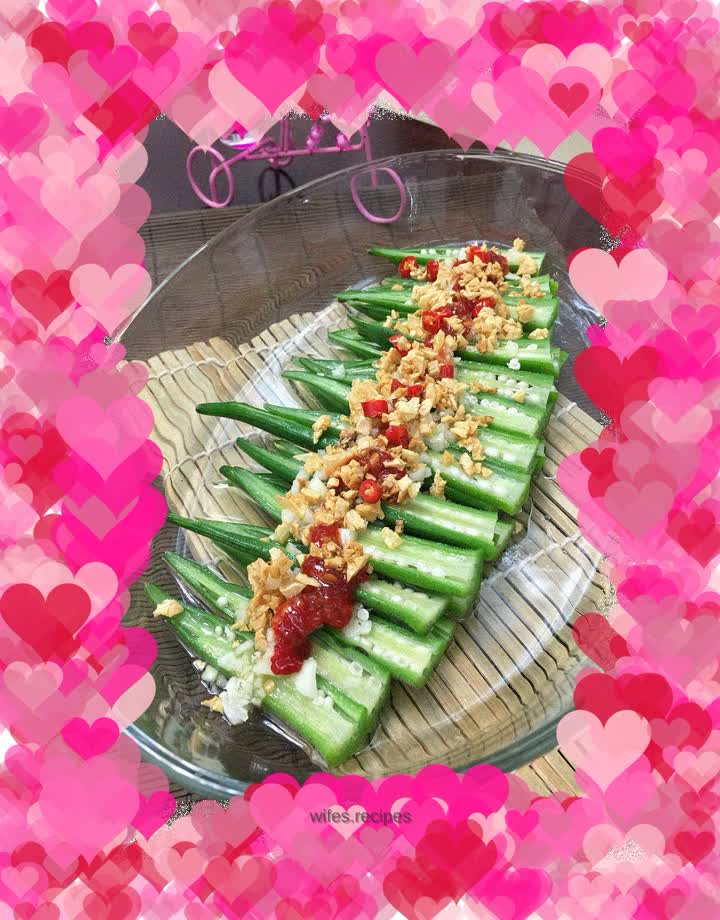 Okra with garlic chili sauce