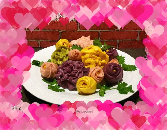 Immortal maternal love~Flower steamed buns