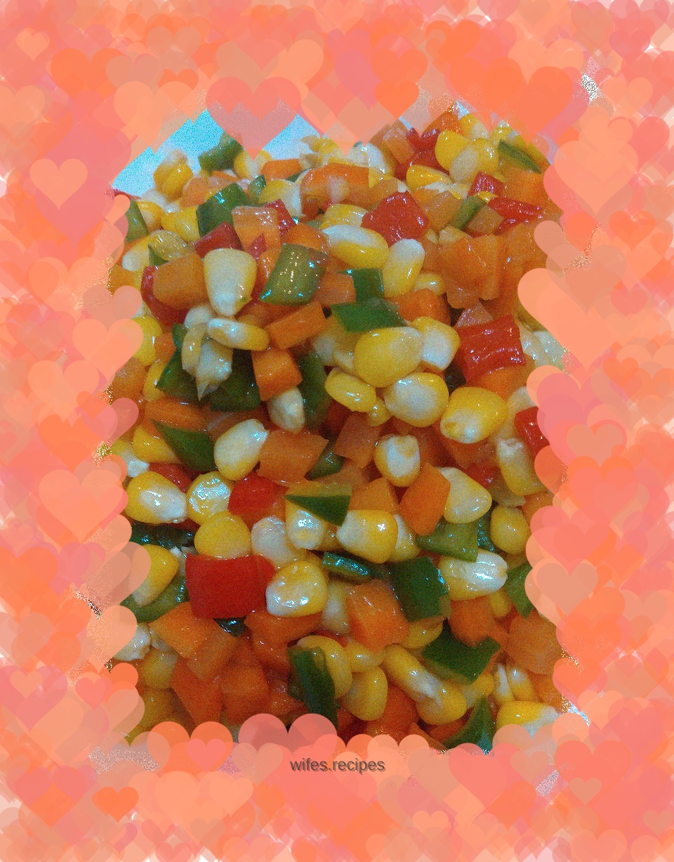 Fried corn with carrots