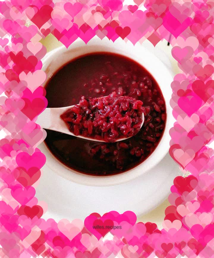 Purple rice porridge
