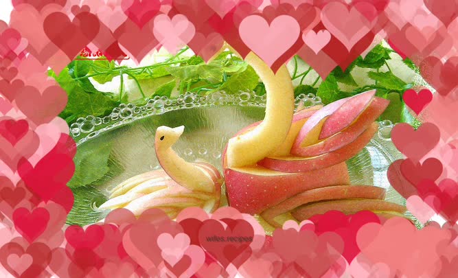 An apple turns into a swan