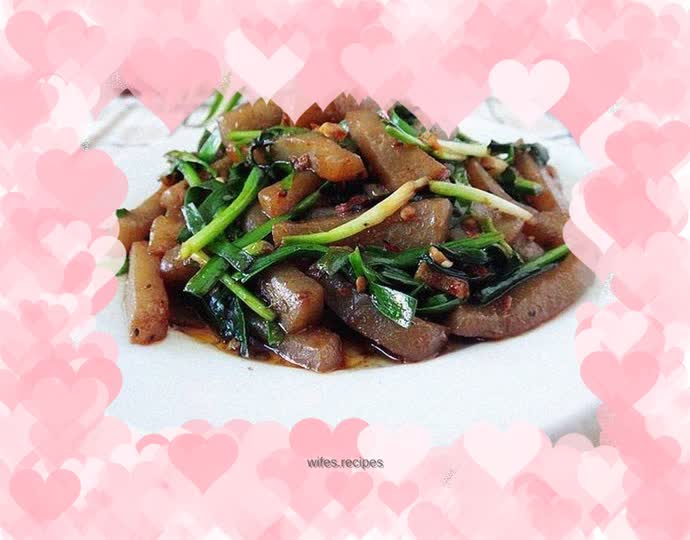 Fried konjac with spicy sauce