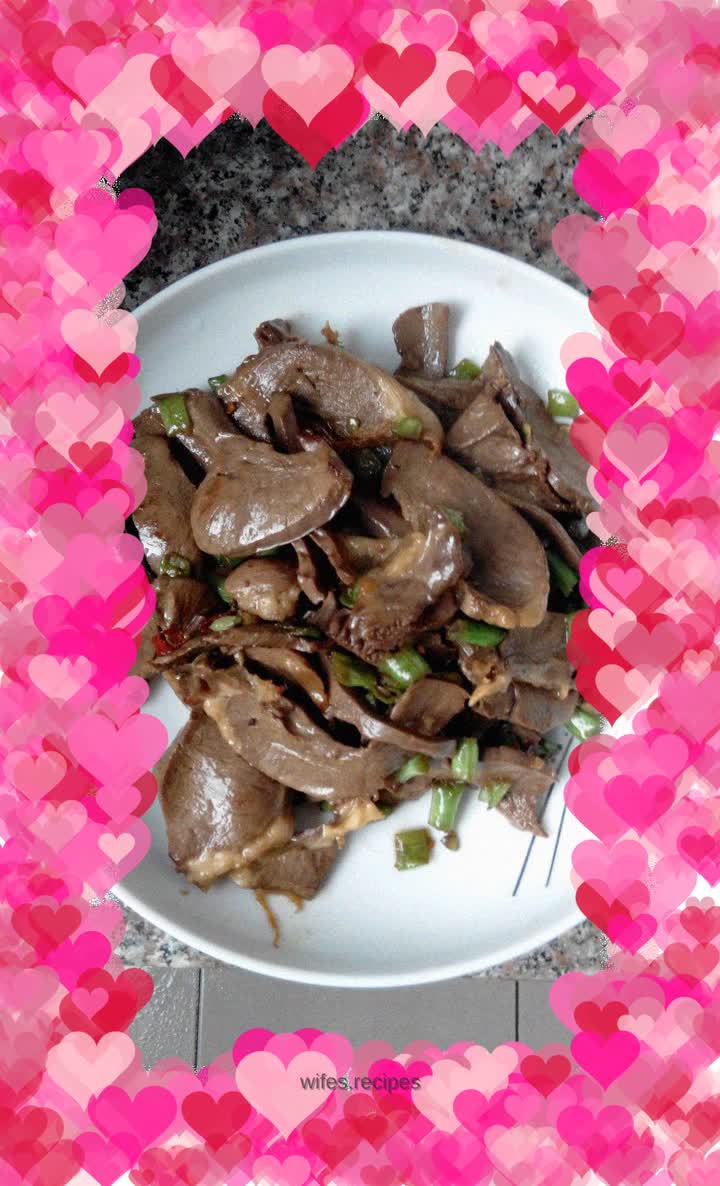Stir-fried pig heart