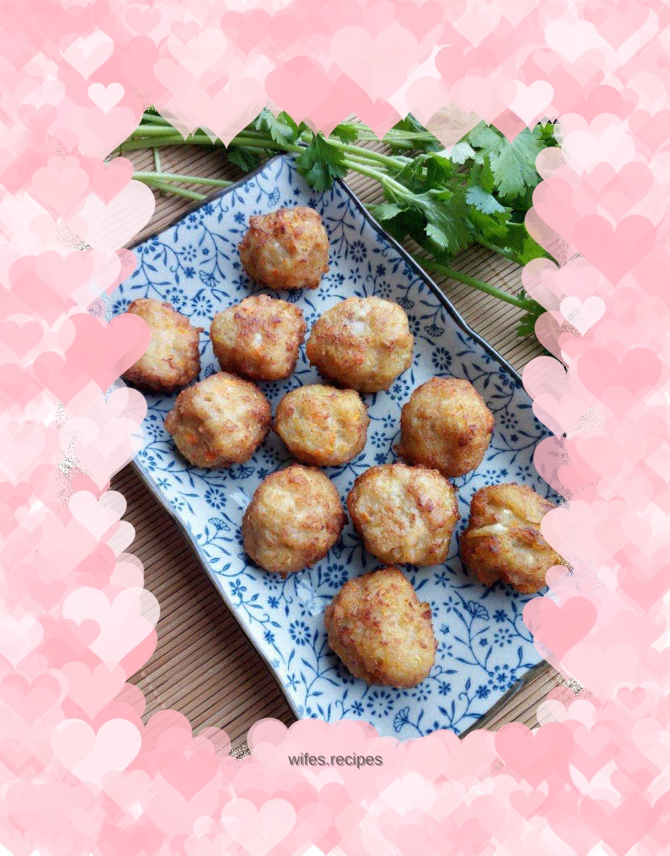 Crispy fried onion meatballs