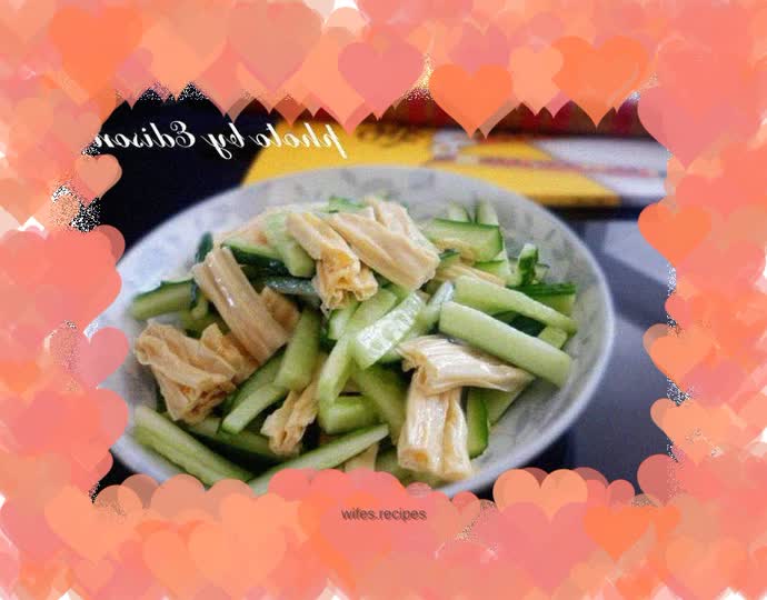 [Homestyle Mixed Vegetables]----------Cucumber and Bean Curd Stick