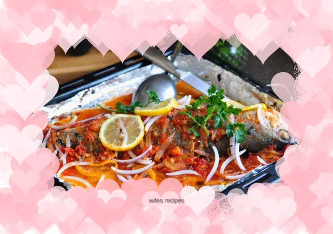 Grilled Fish with Lemon Tomato Sauce