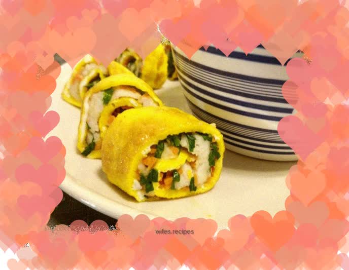 Taro paste egg roll