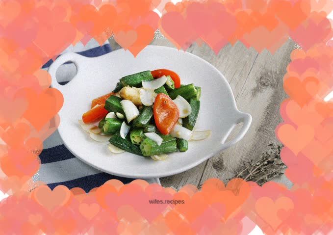 Casserole with lily and okra