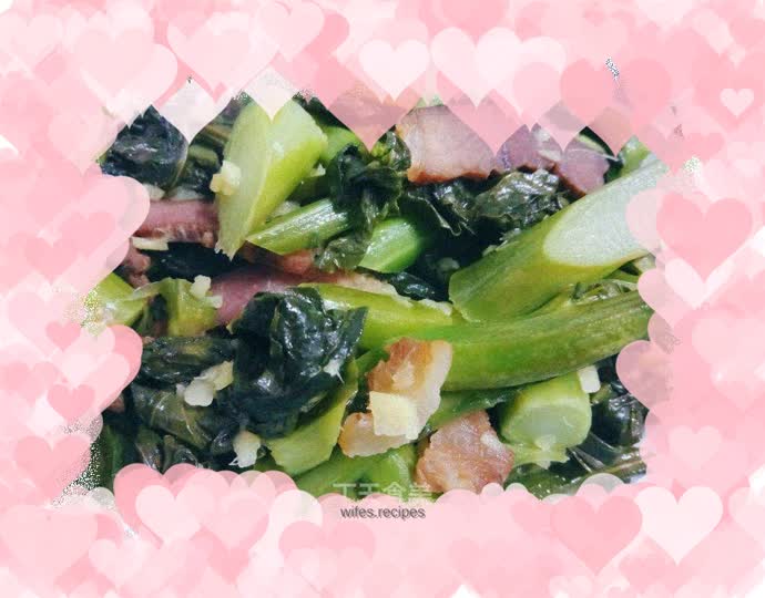(Guangdong) Cantonese style bacon stir-fried kale